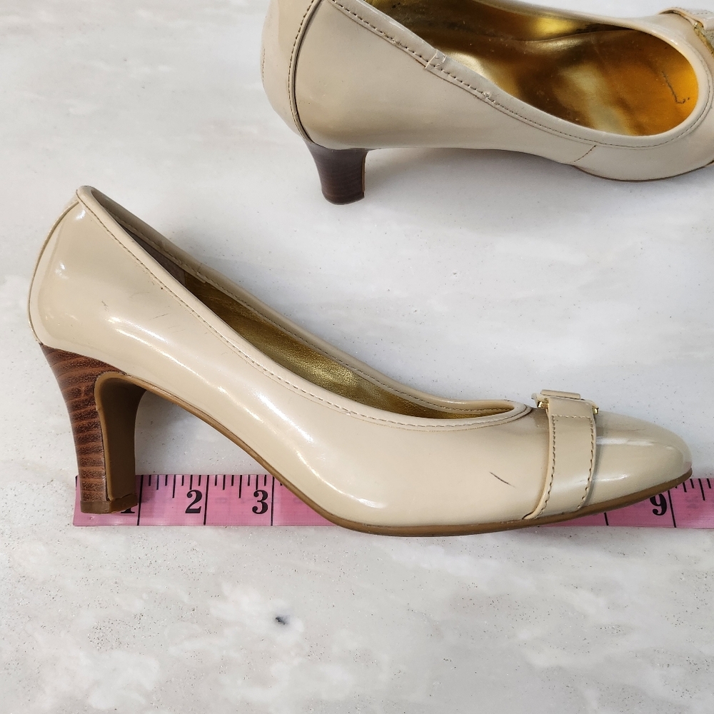 Ralph Lauren  Cream Patent Leather Shoes - Picture 7 of 10
